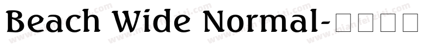 Beach Wide Normal字体转换